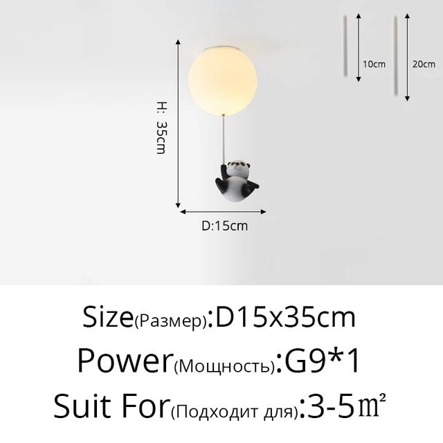 Cartoon Bear Baby Led Chandeliers Balloon Lights Children Bedroom Living Dining Room Pendant Hanging Lightings Designer Lamps