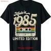 Hergestellt 1985 Limitierte Auflage 37. Geburtstag Kassette T-Shirt vintage Gewaschen Bequem Leicht dehnbar Unisex Vielseitig