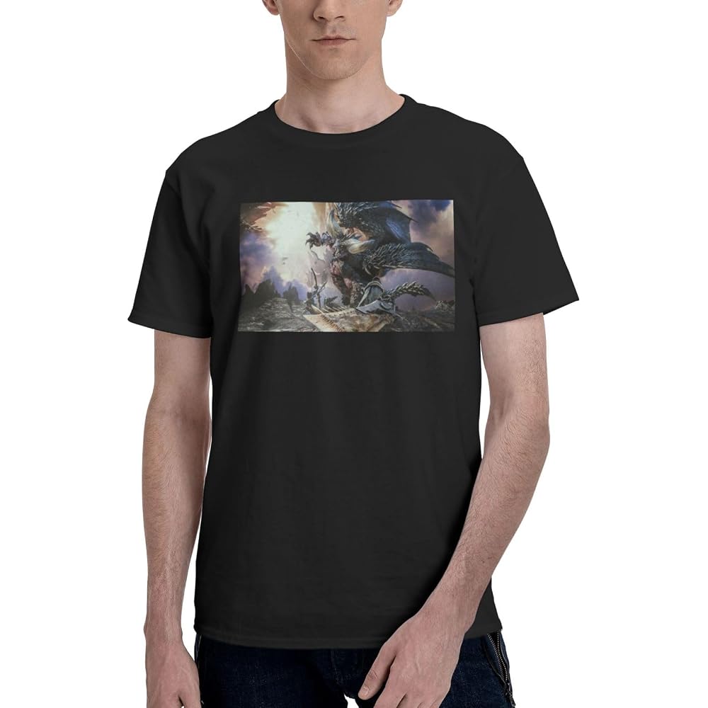 Monster Hunter T Shirt Short Sleeve Summer Clothes Round Neck T Shirt Mens 100% Cotton T Shirt Sw...