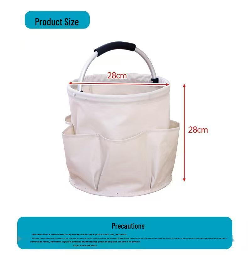 Foldable Outdoor Picnic & Beach Basket with Toiletry Storage