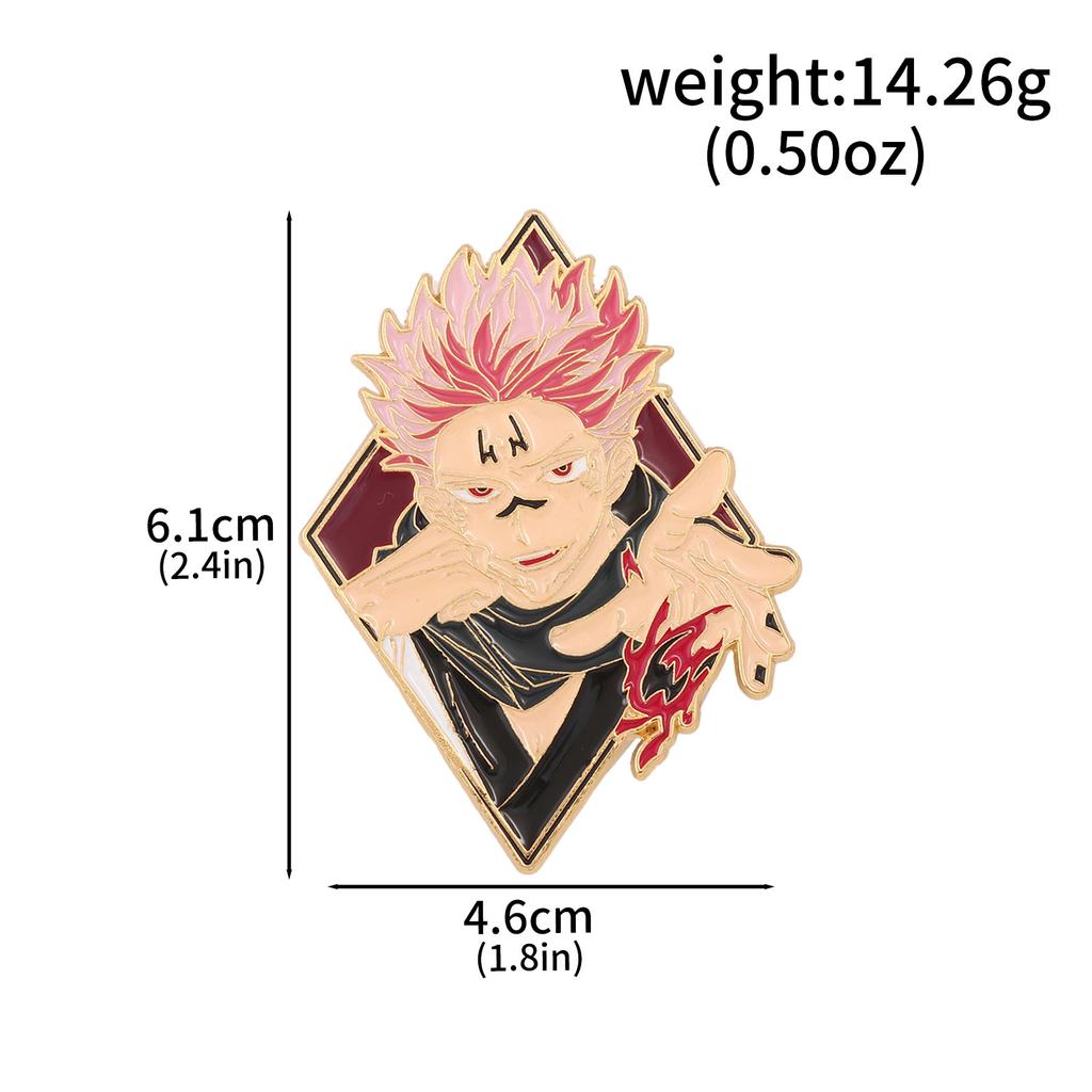 Anime JJK Satoru Gojo Characters Enamel Pins Brooches Student Badge Clothing Cosplay Men Women Backpack Jewelry Gift Accessories