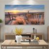 Beach Landscape Canvas Painting Indoor Decorations Wood Bridge Wall Art Pictures For Living Room Home Decor Sea Sunset Prints