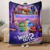 Inside Out Cartoon Flannel Blanket - Ultra-Soft, Cozy, and Comfortable for Sofa, Bedroom, Camping, and Travel - Four-Season Versatility, Vib