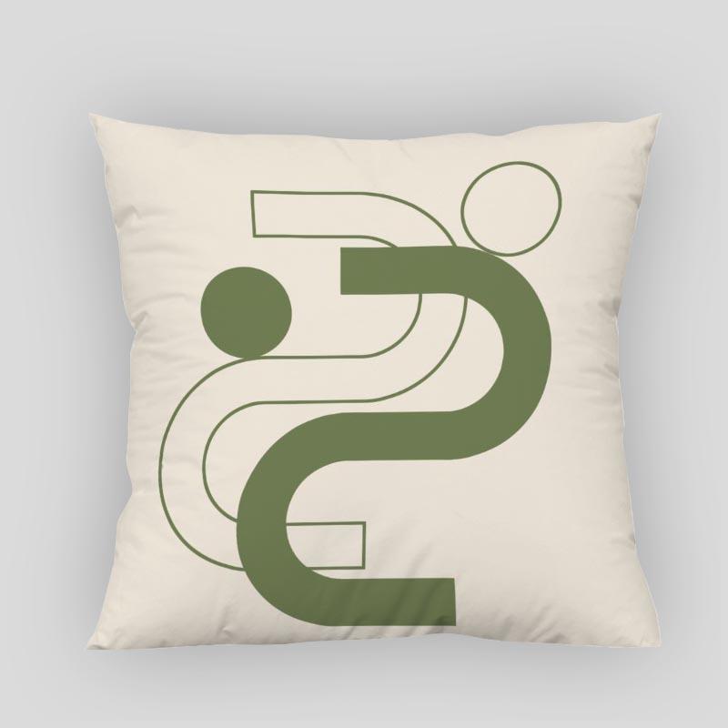 New Custom Modern Green Style Pillowcases Printed Square Pillowcase Home Decorative Zipper Pillow Cover 35X35Cm40X40Cm(One Side)