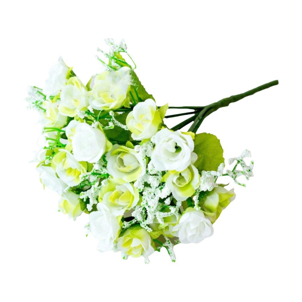 Silk Flower Fake Flower 21 Heads Bouquet Without Vase Rose Artificial Flower  Decorations