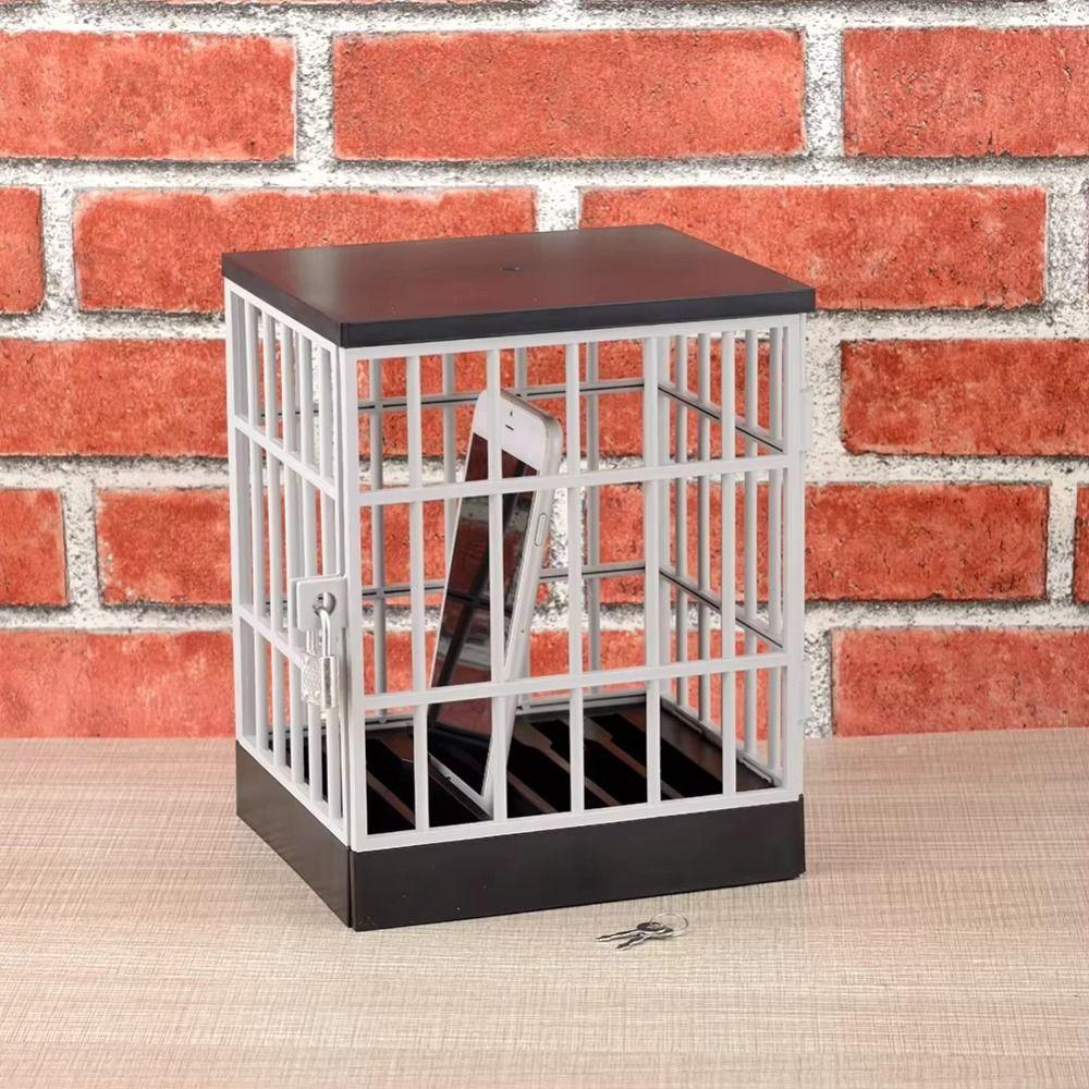 Locking Cage Mobile Phone Jail Storage Box Cell Phone Jail Smartphone Lock Box  Party Fun