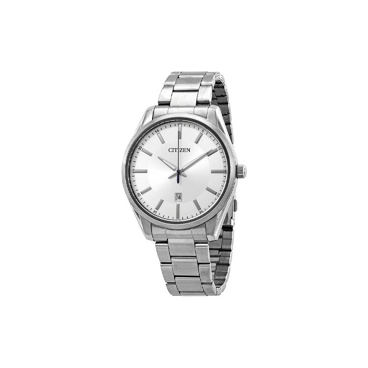 CITIZEN 30m Water Resistant Quartz Movement Stainless Steel Strap Watch Men s Watches White Dial BI1030-53A White Dial