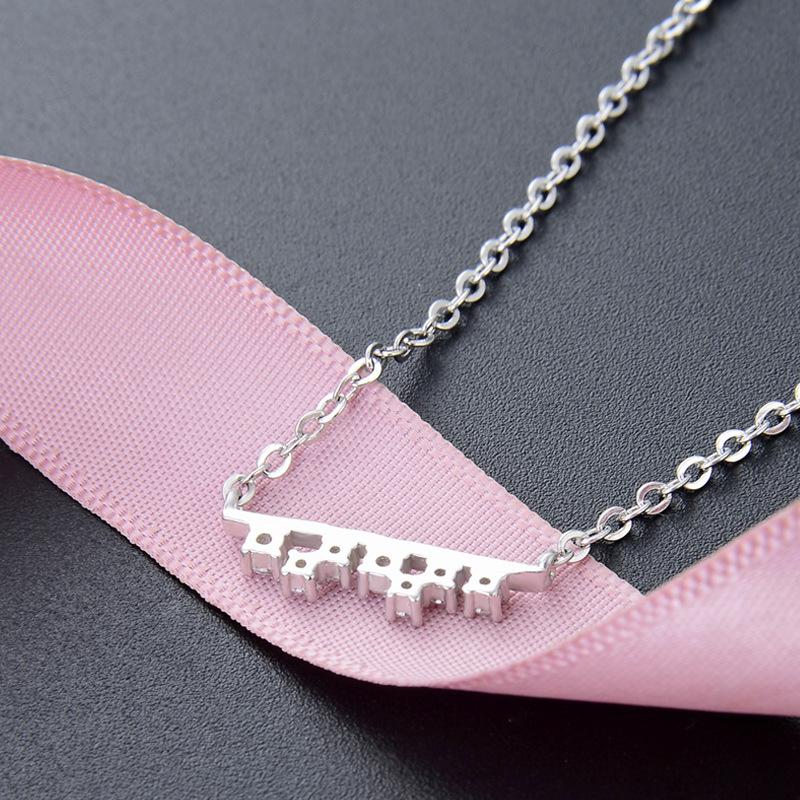 Lindon 925 Sterling Silver Classic Women Necklace Pendant Zircon Fashion Gift
