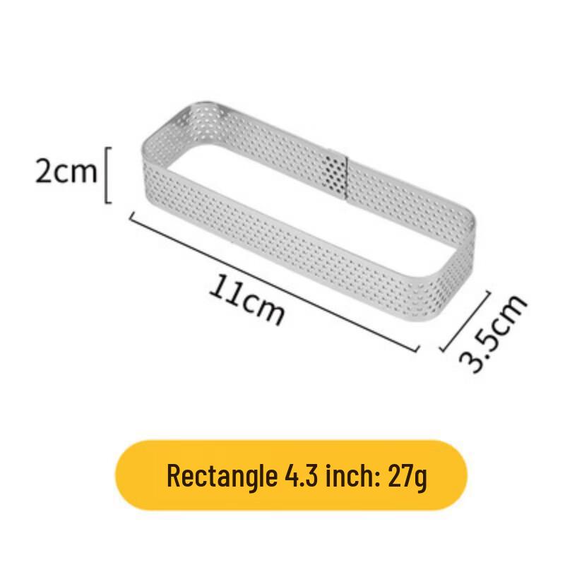 304 Stainless Steel Rectangular Mousse Ring Set
