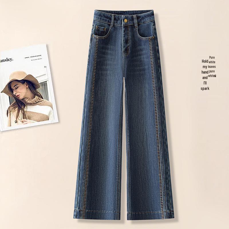 

Women s Trendy 2026 Spring/Autumn High-Waisted Wide-Leg Retro Jeans M /27 (95-105 lbs)