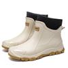 Men's rain shoes fashionable versatile fishing sea shoes thickened wear-resistant comfortable water boots adult four-season rubber shoes