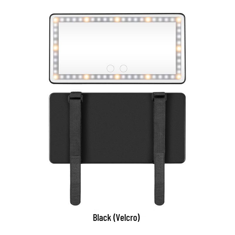 HD LED Car Makeup Mirror with Touch Dimming and Tricolor Light