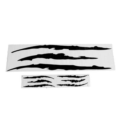 2Pcs Car Hood Cover Sticker Claw Mark Style Universal Engine Bonnet Decal for Vehicle Black