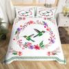 Hummingbird Flower Quilt Cover Bedding Digital Independent Station Kit Three-Piece Set