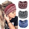 Faixa de Cabeça Bandana Larga Feminina Melodio Elástica Estampa Floral Antiderrapante Faixa de Cabeça Elástica Bandana Elástica, Conjunto de 3 Cores