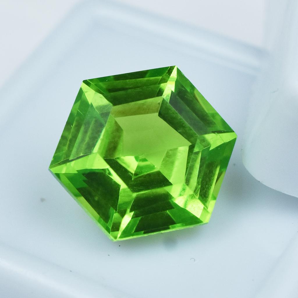 Amazing GREEN Peridot 9.95 Ct Natural Rare Fancy Cut Loose Gemstone