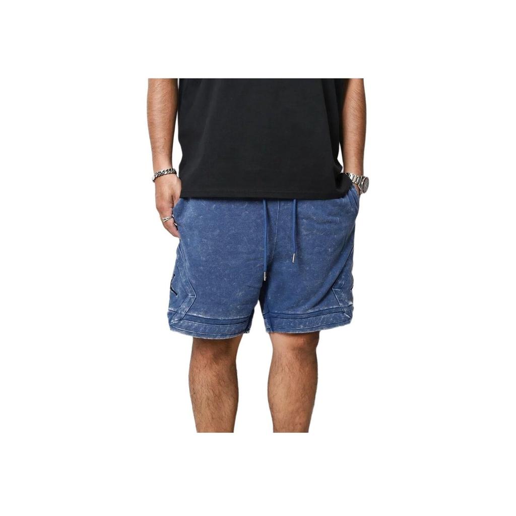 Jordan Pure Color Washed Drawstring Knit Shorts Men Bottoms French-Blue DR3093-493