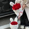 Bouquet Material Bag Rabbit Ears Non-shedding Tear-resistance Plush Surface Semi-finished Flower Material Pack Festival Supply