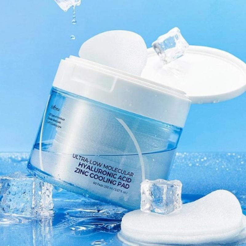 Isntree Ultra Lavmolekylær Hyaluronsyre Sink Kjølepute 60 Stk