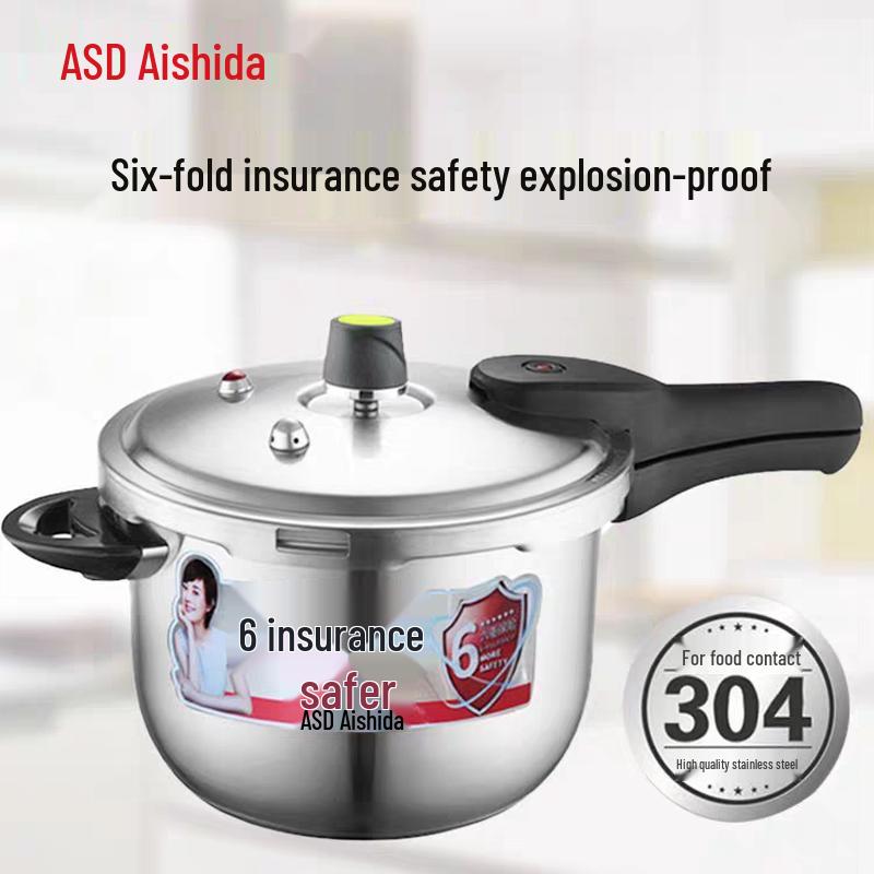 

ASD Six-Fold Safety Stainless Steel Pressure Cooker