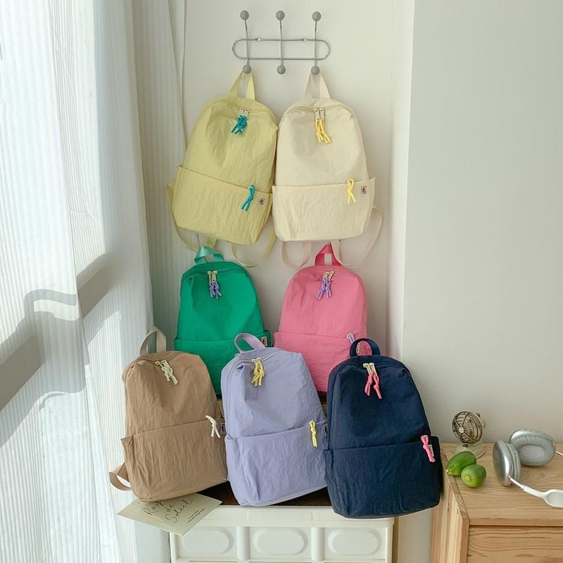 Schoolbag Korean ins style girly backpack female dopamine leisure travel backpack high value lightweight small schoolbag