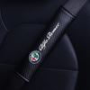 Car Seat Belt Cover Leather Seatbelt Shoulder Strap Protector Pads For Alfa Romeo Giulia Stelvio Giulietta 159 147 156 166