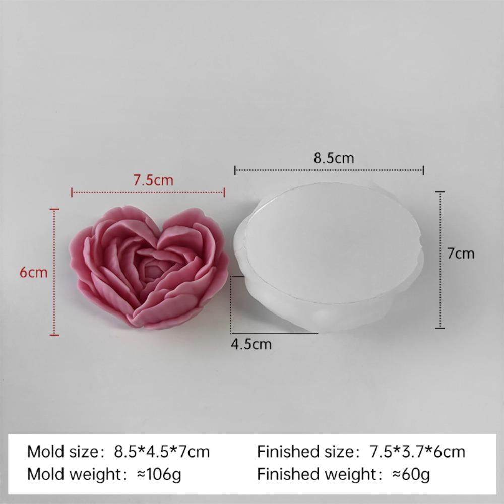 Handmade Love Flowers Mold Silicone Rose Resin Casting Mould Aromatherapy Candle