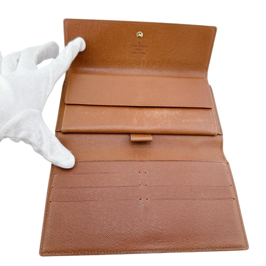 LOUIS VUITTON Monogram Porte Tresor International Long Wallet purse M61215 Used