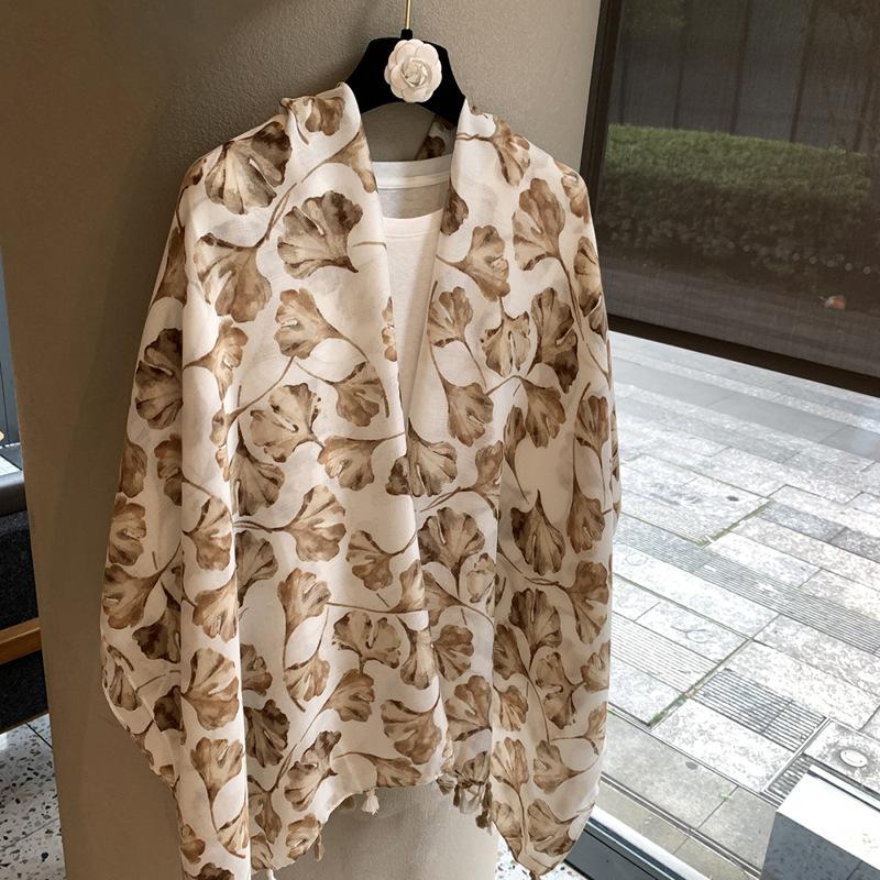 Spring And Summer Sunscreen, Ethnic Style Travel, Silk Scarf, Shawl, Beach Dali Vacation, Thin Photo, Fashion Scarf