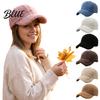 Lässiges Vielseitiges Winteraccessoire Fleece-Baseballkappe für Damen Warme Schirmmütze Mit Schirm Formt das Gesicht Schmaler Schirm Gemütlich Verstellbar Outdoor-Sport