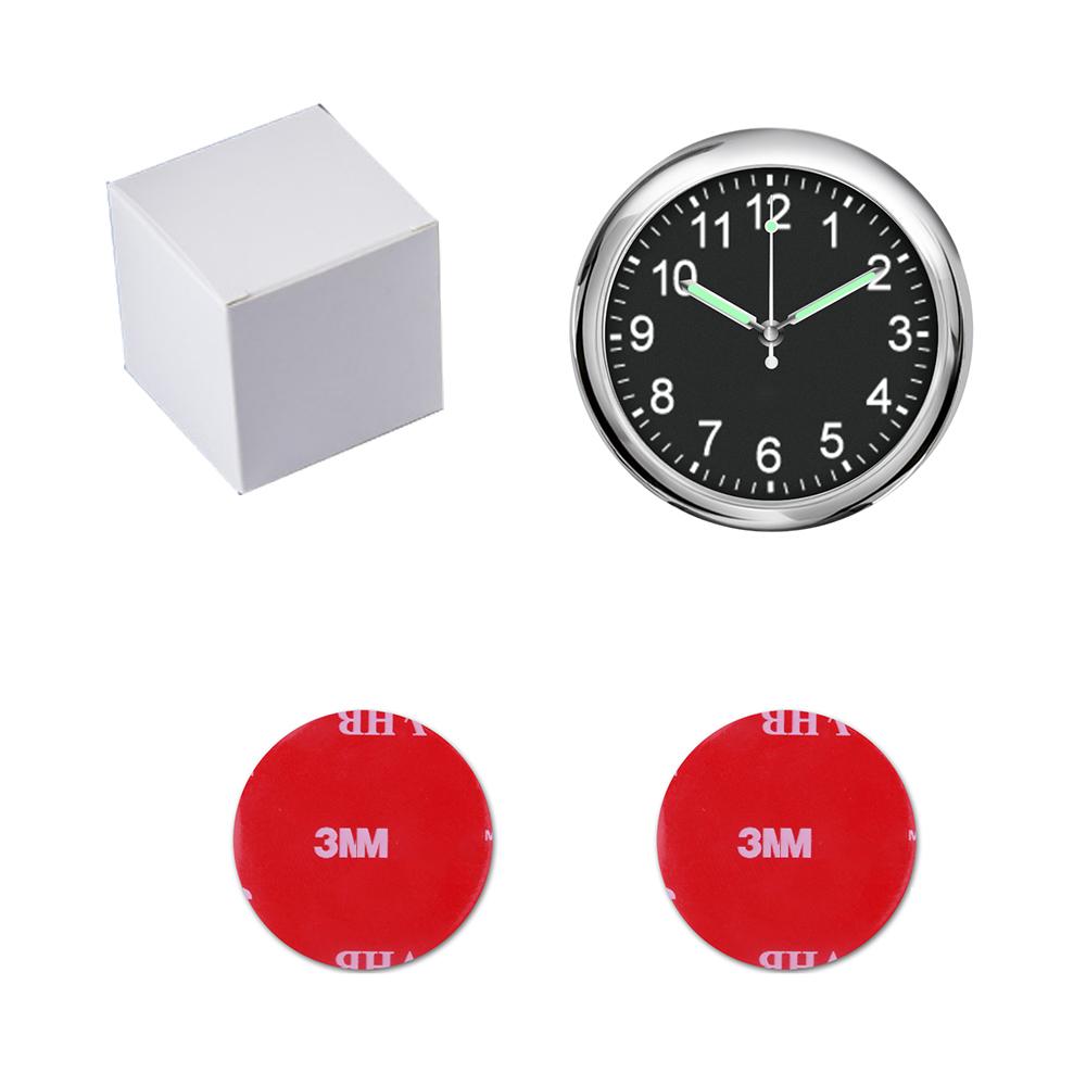 Universal Car Luminous Stick-On Digital Watch Diamond Quartz Clock Accessories Built-in Button Battery Car Air Vent Quartz Clock