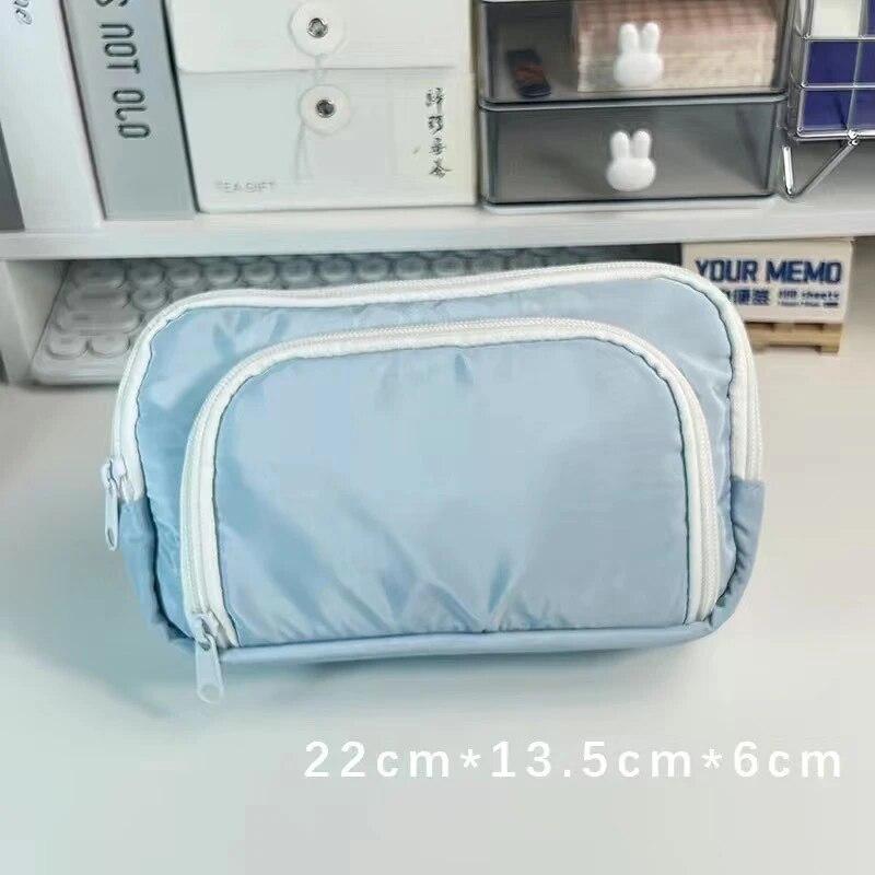 Girl Large Capacity Aesthetic Pencil Bag School Cases Cute Stationery Holder Bag Zipper Pencil Pouch Student School Supplies