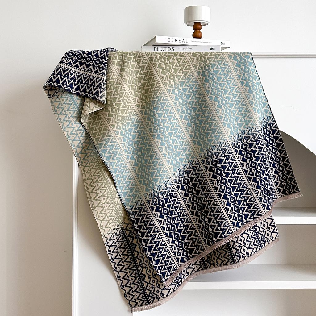 Women Luxury  Pashmina Shawl Wrap Scarves Winter Warm Imitation Cashmere Bandana Female Thick Blanket Soft Bufanda Scarf