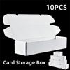 10PCS Large Capacity Trading Card Storage Box Portable Cardboard Sports Card Box White Sturdy Baseball Card Box