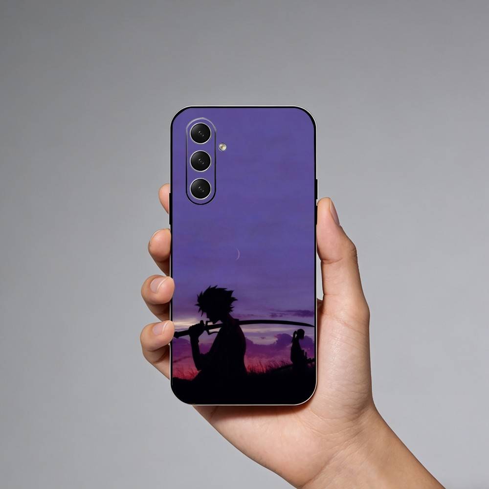 Anime S-Samurai C-Champloo Phone Case For Samsung Galaxy A73,A72,A71,A70,A52,A51 Others Soft Black Cover