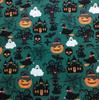 6 Stück Halloween-Thema Bedruckter Patchwork-Polyester-Baumwollstoff für Taschentuchnähen Quilting-Stoffe Handarbeitsmaterial DIY Handgemacht