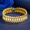 Men's 24K Gold-Plated Engraved Bracelet Watch Chain