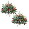 Inch Lighted Artificial Christmas Urn Filler Battery Operated Pre-lit Xmas