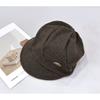 25 Early Autumn New Retro Cloud Hat Women's Simple Metal Small Label Show Face Small Versatile Newsboy Hat