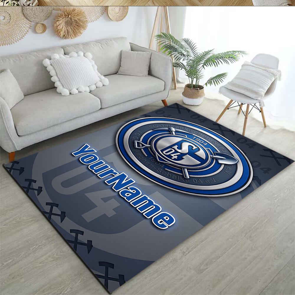 Fc Schalke 1 Personalisierter Teppich Perfekt für Spielzimmer Dekorieren Sie das Zimmer Outdoor-Spielzimmer Rutschfester Teppich Büro Wohndekoration Spirituelles Geschenk