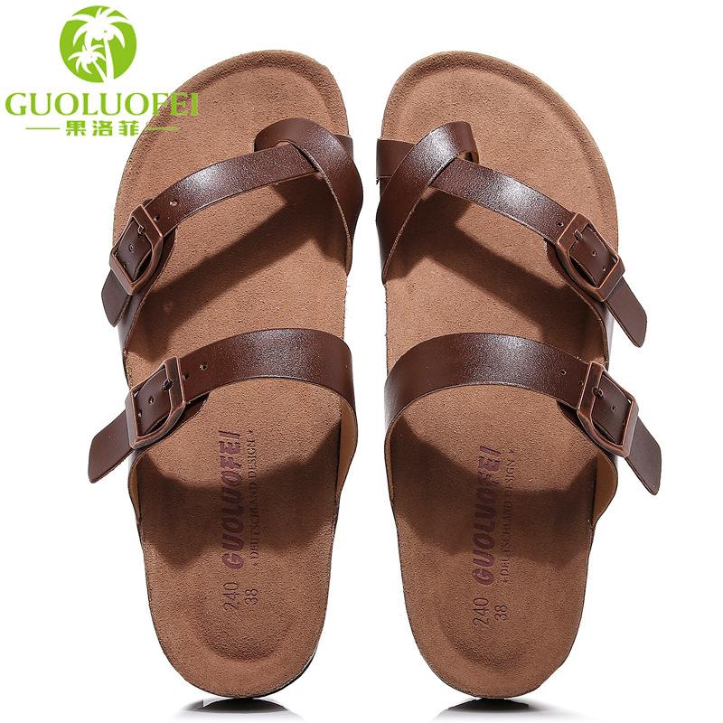 flat cork sandals shoes woman summer  trend cross strap Flip flops Ladies shoes on sale