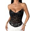 New High-end Spice Girl Slim-fit Personalized Water Drop Chest Lace Splicing Tube Top R