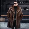 Imitation Mink Coat Men's 2 Autumn and Winter New Thickened Medium and Long Large Size Men's Imitation Fur Coat