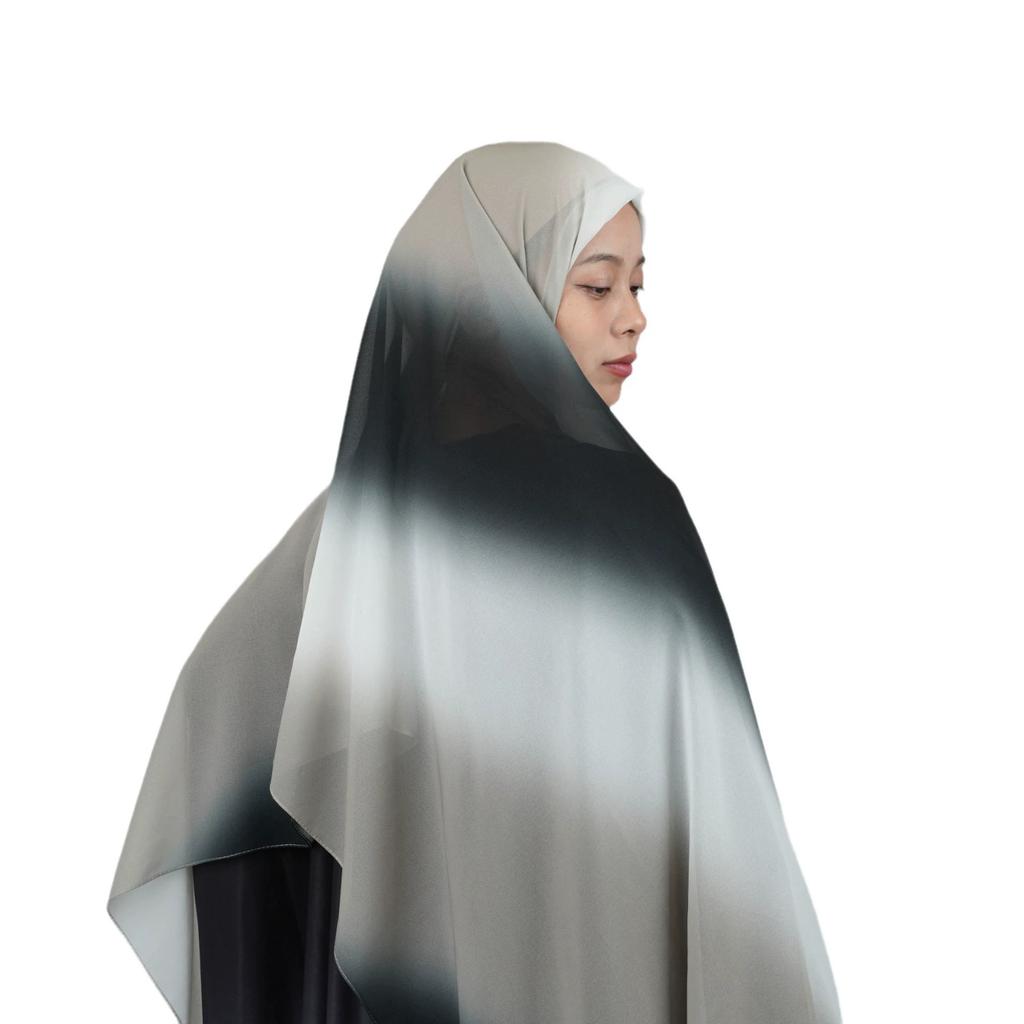 New Gradient Tie-dye Chiffon Hijab Scarf Headscarf Turbans for Women Chiffon Hijabs For Woman Shawls Headband Wrap Head Scarves