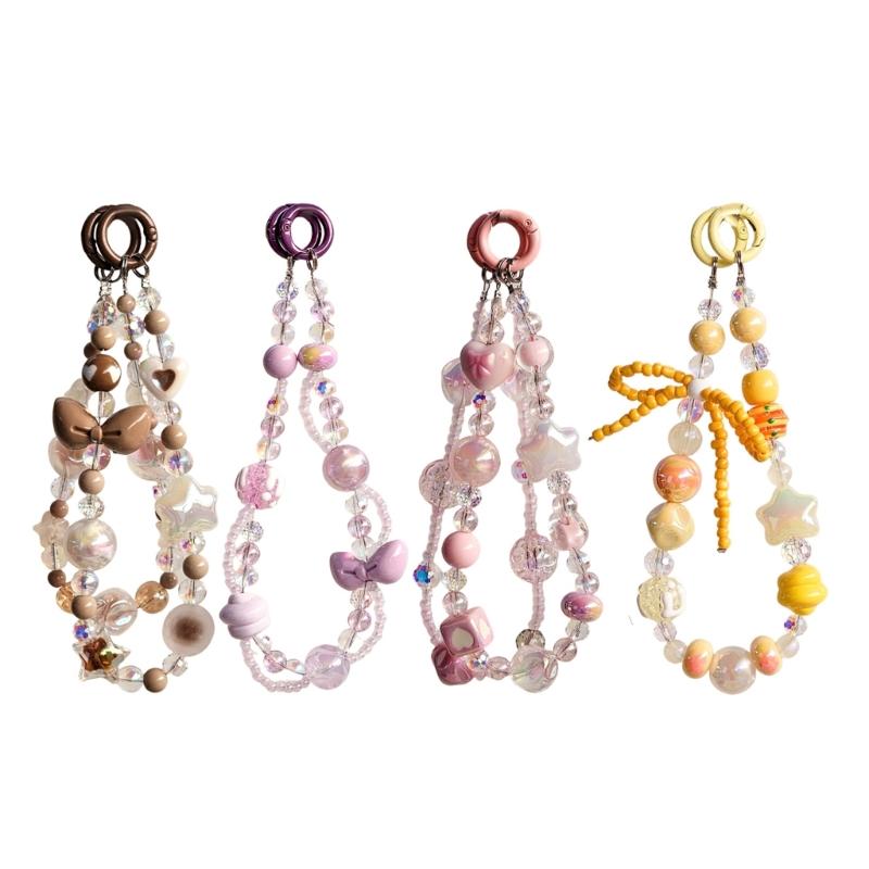 Eye Catching Mobile Phone Chain Handmade Beaded Cellphone Lanyard For Women Girls Telephone Strap Jewelry Drop-resistant