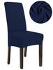 Cover Chair Thick Navy Jacquard Size L Large High Backrest 70Cm