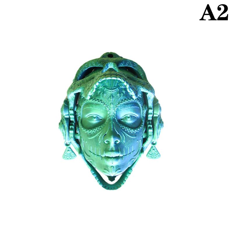 3D Printed Skull Head Mechanical Mask Model Statue, Wall-Mounted Gothic Skull Mask Decoration, Prank Model, Stress Relief Toy