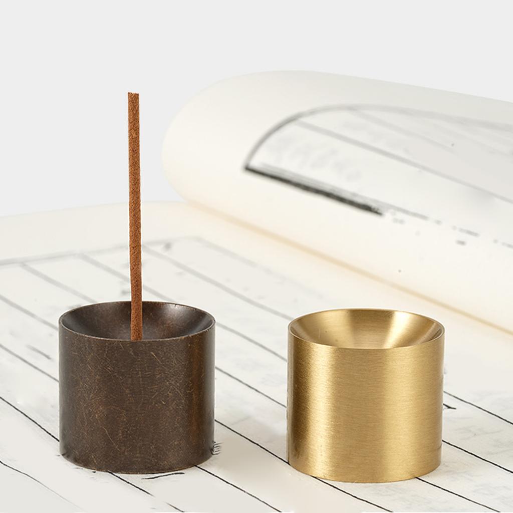 Elegant Brass Incenses Stick Burners with Ashes Catchers Tray for Meditation Home Decors Incenses Cones Holder Set