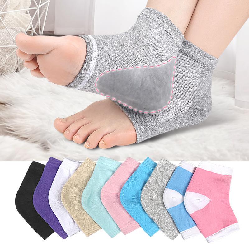 Mesh Breathable Heel Protection Socks Anti Crack Cotton Heel Sleeves Foot Covers for Dry Cracked Heels Comfort Care Essential