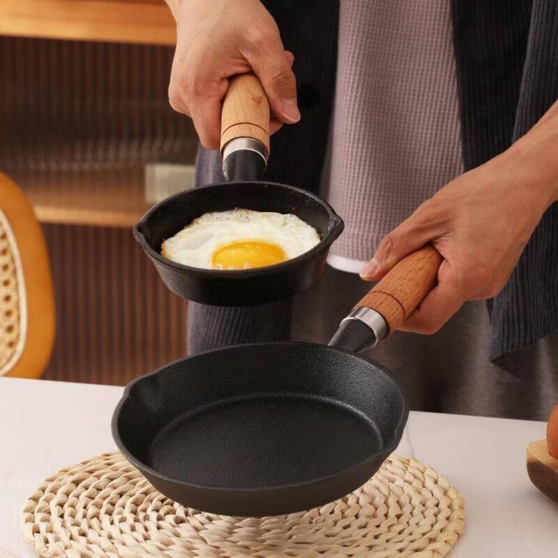 ZISIZ 13cm Cast Iron Breakfast Frying Pan